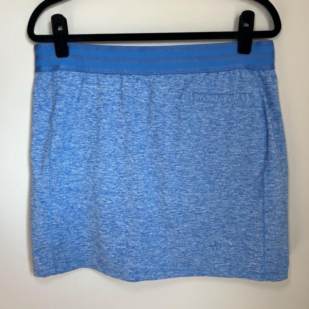 Adidas Skirt Skort Blue Heather Lined Athletic Pickleball Golf Summer Size Large - Picture 4 of 10